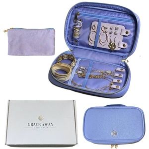 Grace Away Premium Jewelry Organizer Case for Travel and Home Storage, Large
